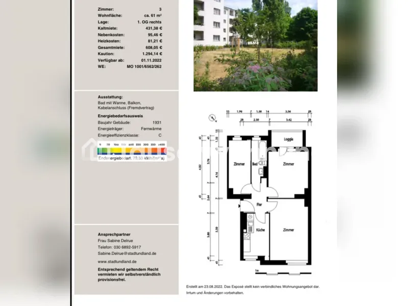 Tauschwohnung: 3  Zimmer-Wohnung in Treptow-Köpenick gegen 4 Zimmer — photo 1
